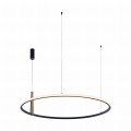 Lampa wisząca Claud czarny/drewno 22808-WOOD Zuma Line