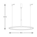 Lampa wisząca Claud czarny/drewno 22808-WOOD Zuma Line