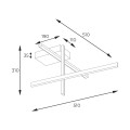 Lampa sufitowa Edge złoty/czarny 22008C3-BK/GD Zuma Line