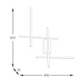 Kinkiet lampa ścienna Edge złoty/czarny 22009W4-BK/GD Zuma Line