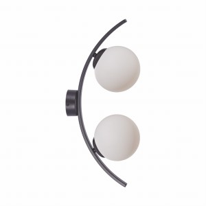 Kinkiet lampa ścienna Helix czarny/białe szkło 5015Z Zuma Line
