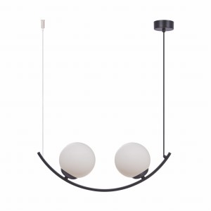 Lampa wisząca Wave czarny/białe szkło 5012Z Zuma Line
