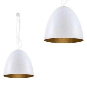 Lampa wisząca EGG XL 75cm biało-złota 9025 Nowodvorski