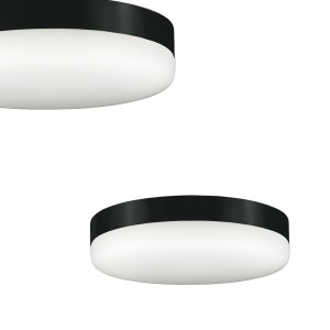 Plafon KASAI BLACK czarny z białym kloszem ze szkła Nowodvorski Lighting