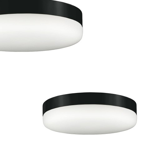 Plafon KASAI BLACK czarny z białym kloszem ze szkła Nowodvorski Lighting