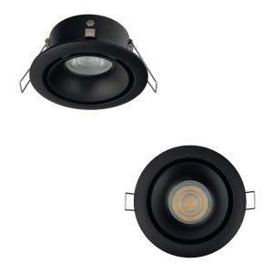 Oprawa wpuszczana (wymienne nakładki) IP54/IP20 FOXTROT BLACK czarna 8374 Nowodvorski Lighting