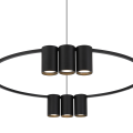 Lampa wisząca (koło) GENESIS BLACK 10xGU10 ML0373 Milagro