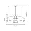 Lampa wisząca (koło) GENESIS WHITE 10xGU10 ML0374 Milagro