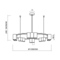 Lampa wisząca (koło) GENESIS BLACK 15xGU10 ML0376 Milagro