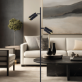 Lampa podłogowa FLOWER BLACK GOLD 1xGU10 ML0269 Milagro
