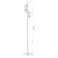 Lampa podłogowa FLOWER BLACK GOLD 1xGU10 ML0269 Milagro