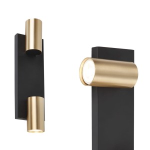 Kinkiet GENESIS WALL BLACK GOLD 2xGU10 ML0380 Milagro