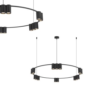 Lampa wisząca (koło) GENESIS BLACK 15xGU10 ML0376 Milagro