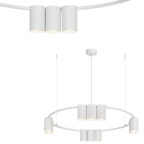 Lampa wisząca (koło) GENESIS WHITE 10xGU10 ML0374 Milagro