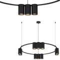 Lampa wisząca (koło) GENESIS BLACK 10xGU10 ML0373 Milagro