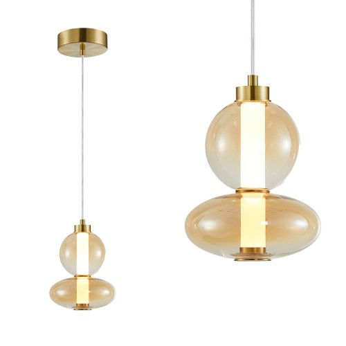 Lampa wisząca DAPHNE AMBER 12W ML0345 Milagro