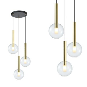 Lampa wisząca NIKO GOLD 3xG9 ML0332 Milagro