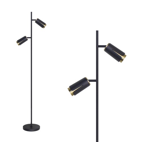 Lampa podłogowa FLOWER BLACK GOLD 1xGU10 ML0269 Milagro