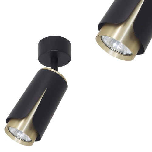Spot FLOWER BLACK GOLD 1xGU10 ML0264 Milagro