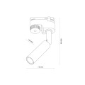 Lampa reflektor na szynę TRACER 1 obwodowy Biały 4956 TK Lighting