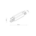 Łącznik centralny z zasilaniem TRACER 3 obwodowy Czarny 4532 TK Lighting