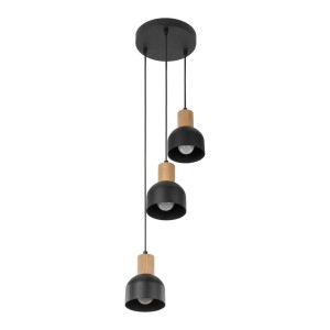 Lampa wisząca CAIRO kolor Czarny / jasne drewno 4895 TK Lighting