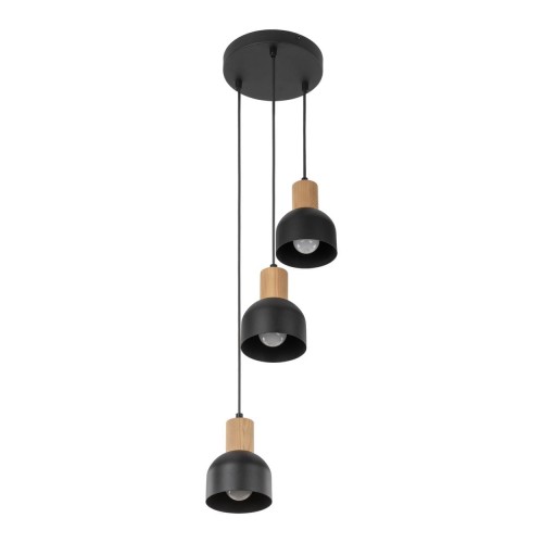 Lampa wisząca CAIRO kolor Czarny / jasne drewno 4895 TK Lighting