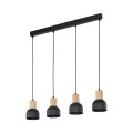 Lampa wisząca CAIRO kolor Czarny / jasne drewno 4896 TK Lighting