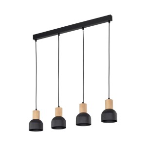 Lampa wisząca CAIRO kolor Czarny / jasne drewno 4896 TK Lighting