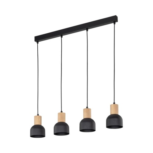 Lampa wisząca CAIRO kolor Czarny / jasne drewno 4896 TK Lighting