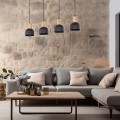 Lampa wisząca CAIRO kolor Czarny / jasne drewno 4896 TK Lighting