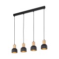 Lampa wisząca CAIRO kolor Czarny / jasne drewno 4896 TK Lighting