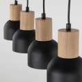 Lampa wisząca CAIRO kolor Czarny / jasne drewno 4896 TK Lighting
