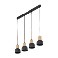 Lampa wisząca CAIRO kolor Czarny / jasne drewno 4896 TK Lighting