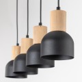 Lampa wisząca CAIRO kolor Czarny / jasne drewno 4896 TK Lighting
