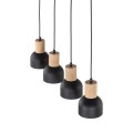 Lampa wisząca CAIRO kolor Czarny / jasne drewno 4896 TK Lighting