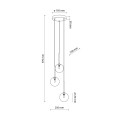 Lampa wisząca NILOS Czarny / złoty G9 MAX 6W 5942 TK Lighting