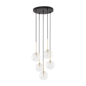 Lampa wisząca NILOS Czarny / złoty G9 MAX 6W 5943 TK Lighting