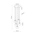 Lampa wisząca NILOS Czarny / złoty G9 MAX 6W 5943 TK Lighting