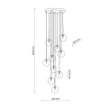 Lampa wisząca NILOS Czarny / złoty G9 MAX 6W 5944 TK Lighting