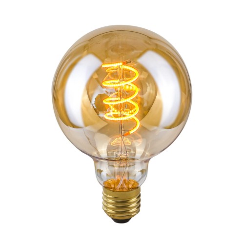 Żarówka E27 4W 2200K G95 Spiral Amber LDS-G95-SA G95 ITALUX