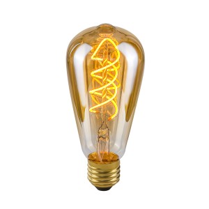 Żarówka E27 4W 2200K ST64 Spiral Amber LDS-ST64-SA ST64 ITALUX