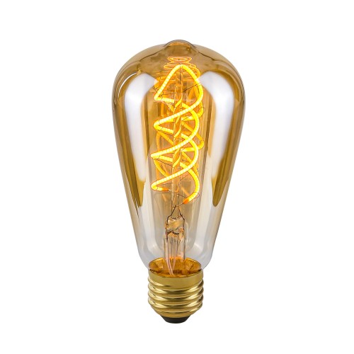 Żarówka E27 4W 2200K ST64 Spiral Amber LDS-ST64-SA ST64 ITALUX