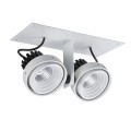 Lampa sufitowa Wpuszczana Biały, czarny Patrizio Double 3000K LED GL7118-2/2X12W 3000K WH+BL ITALUX