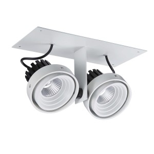 Lampa sufitowa Wpuszczana Biały, czarny Patrizio Double 3000K LED GL7118-2/2X12W 3000K WH+BL ITALUX