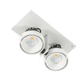Lampa sufitowa Wpuszczana Biały, czarny Patrizio Double 3000K LED GL7118-2/2X12W 3000K WH+BL ITALUX
