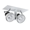 Lampa sufitowa Wpuszczana Biały, czarny Patrizio Double 4000K LED GL7118-2/2X12W 4000K WH+BL ITALUX