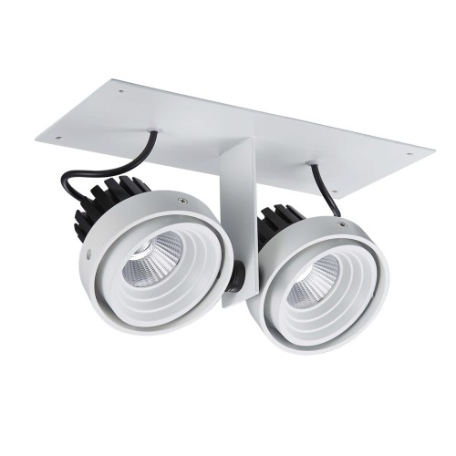 Lampa sufitowa Wpuszczana Biały, czarny Patrizio Double 4000K LED GL7118-2/2X12W 4000K WH+BL ITALUX