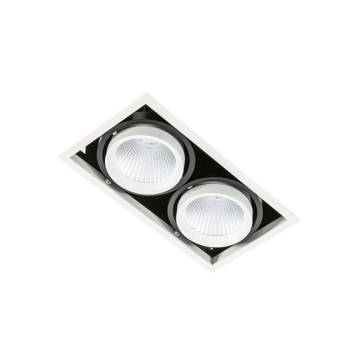 Lampa sufitowa Wpuszczana Biały, czarny Vertico Double 4000K LED GL7108-2/2X18W 4000K WH+BL ITALUX