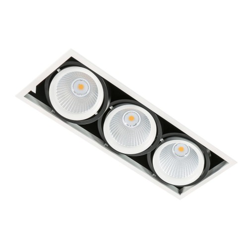 Lampa sufitowa Wpuszczana Biały, czarny Vertico Triple 3000K LED GL7108-3/3X18W 3000K WH+BL ITALUX
